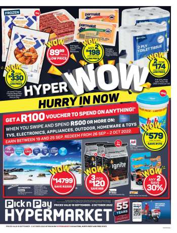 Pick n Pay Hypermarket catalogue  - 19/09/2022 - 02/10/2022.