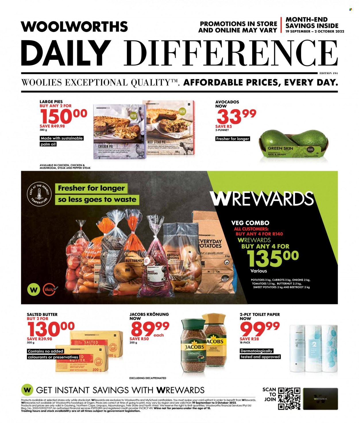 Woolworths specials - 19/09/2022 - 02/10/2022. Page 1