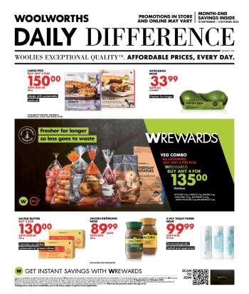 Woolworths catalogue  - 19/09/2022 - 02/10/2022.