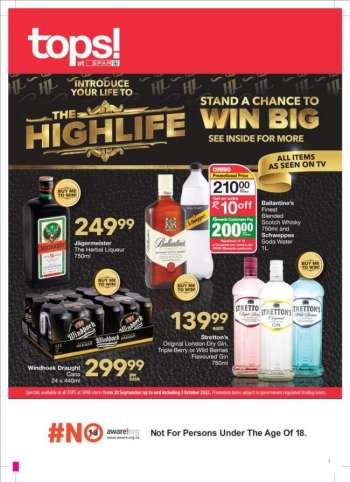 TOPS at SPAR catalogue  - 20/09/2022 - 02/10/2022.