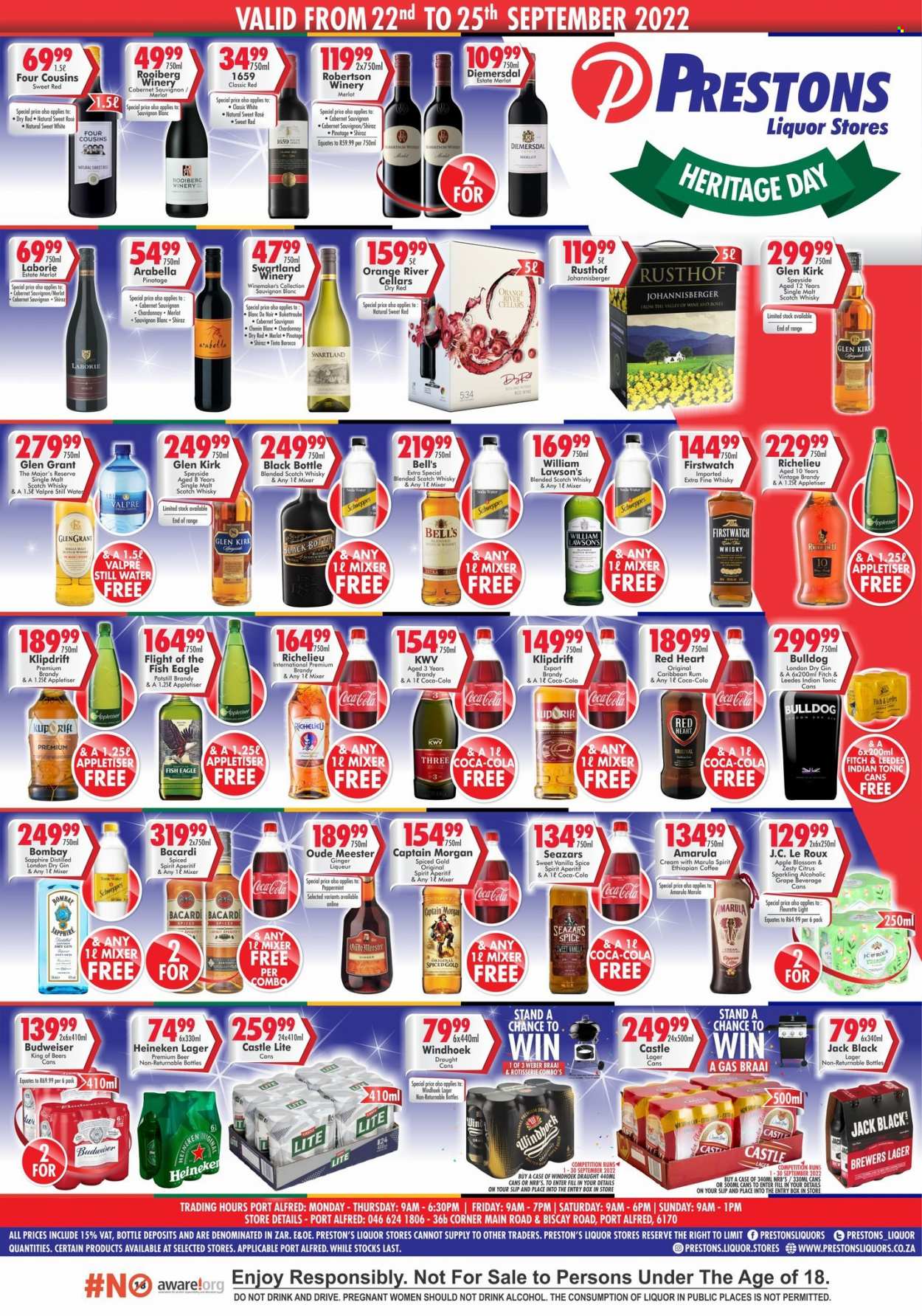 Prestons Liquor Stores specials - 22/09/2022 - 25/09/2022. Page 1