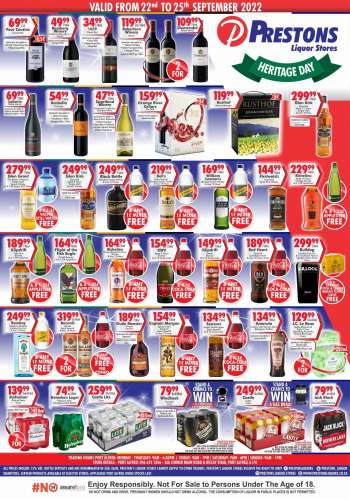 Prestons Liquor Stores catalogue  - 22/09/2022 - 25/09/2022.