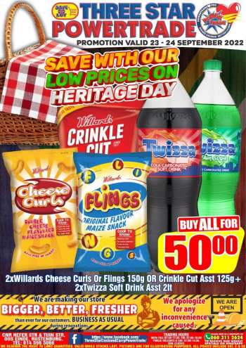 Three Star Cash and Carry catalogue  - 23/09/2022 - 24/09/2022.