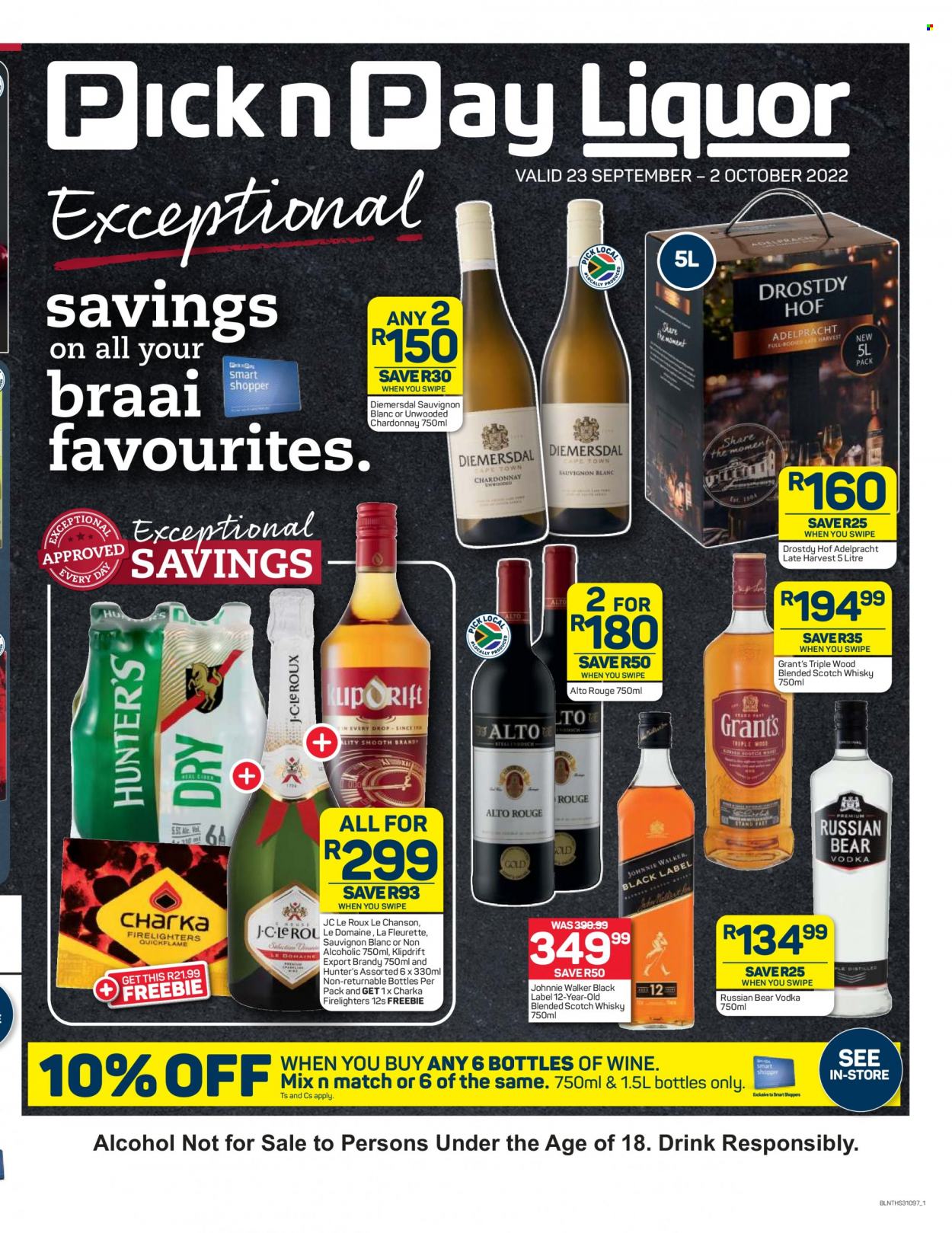Pick n Pay Liquor specials - 23/09/2022 - 02/10/2022. Page 1