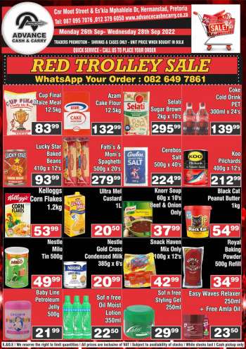 Advance Cash & Carry catalogue  - 26/09/2022 - 28/09/2022.