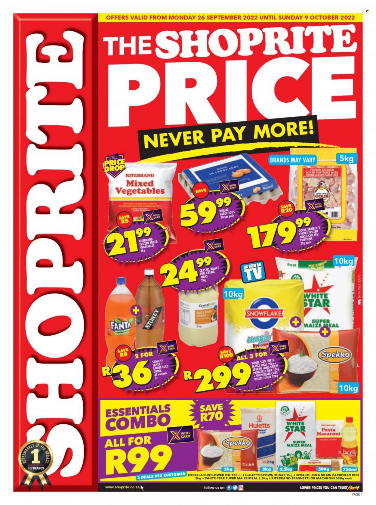 Shoprite specials - 26/09/2022 - 09/10/2022. Page 1
