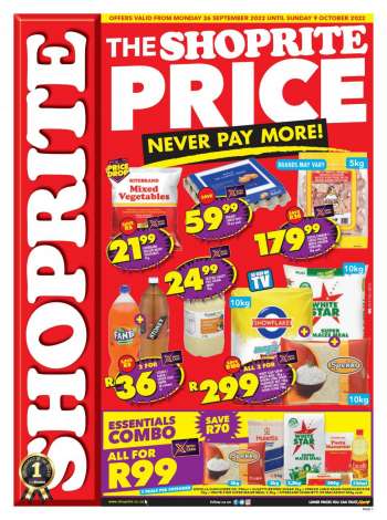 Shoprite catalogue  - 26/09/2022 - 09/10/2022.