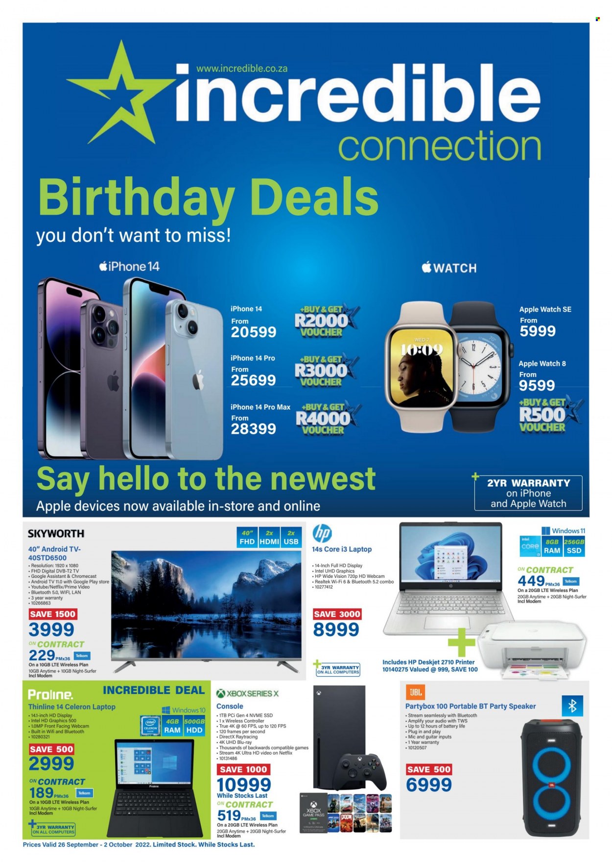 Incredible Connection specials - 26/09/2022 - 02/10/2022. Page 1