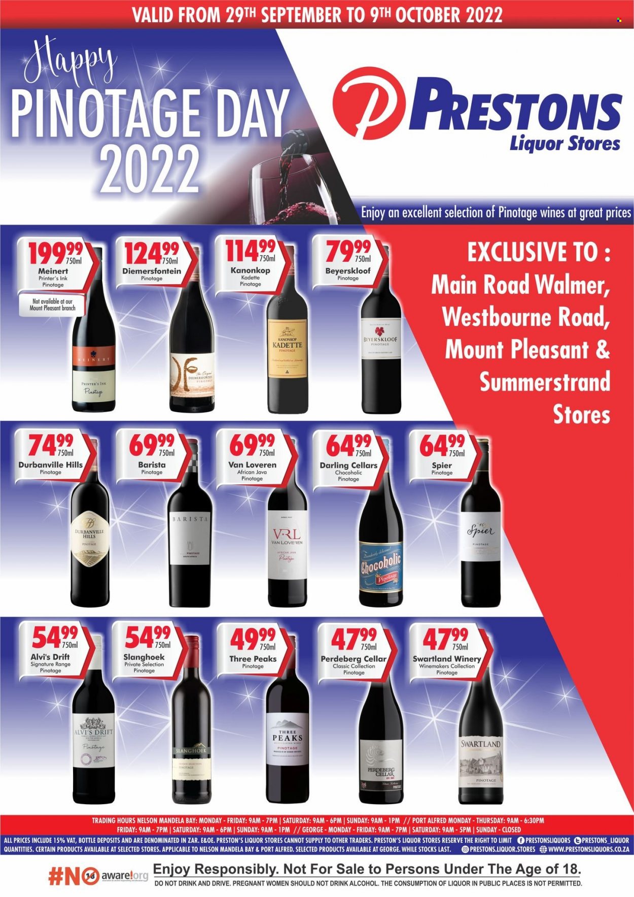 Prestons Liquor Stores specials - 29/09/2022 - 09/10/2022. Page 1