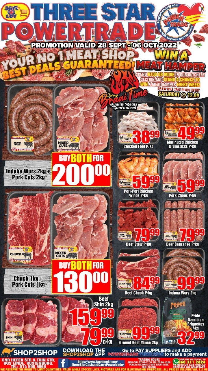 Three Star Cash and Carry specials - 28/09/2022 - 06/10/2022. Page 1