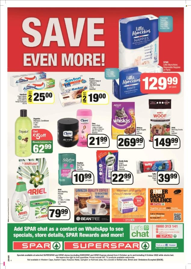 SPAR specials - 03/10/2022 - 09/10/2022. Page 1