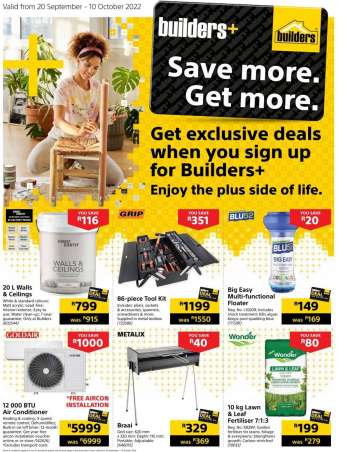 Builders catalogue  - 20/09/2022 - 10/10/2022.