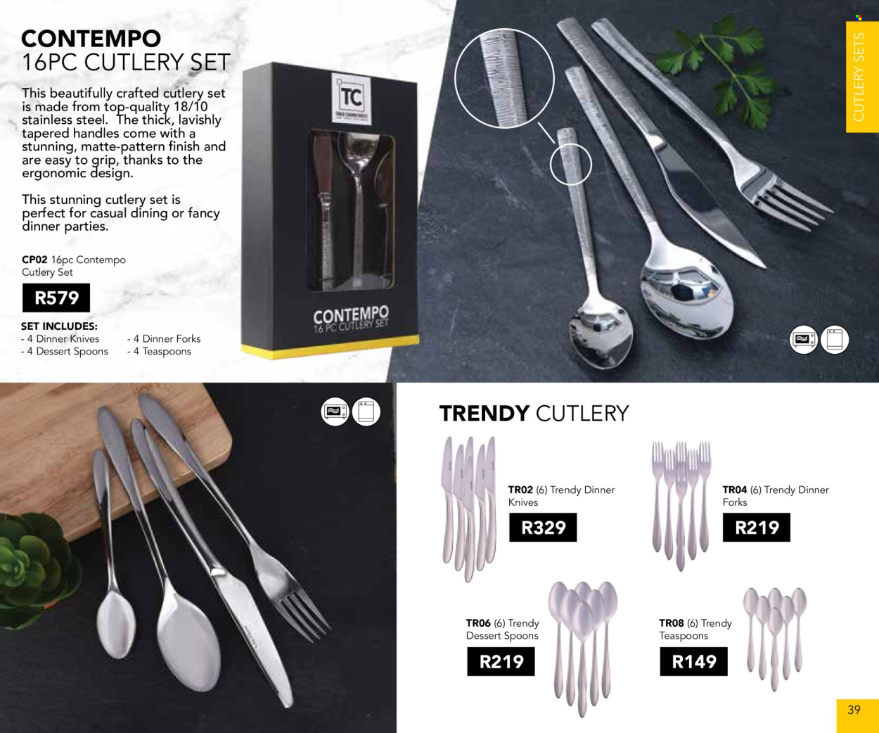 Table Charm Direct specials. Page 39