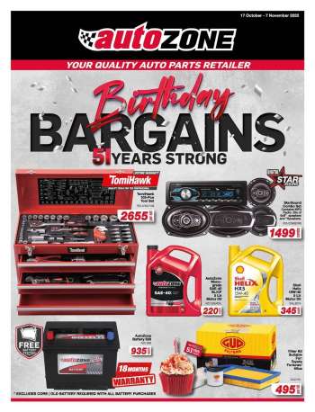 AutoZone catalogue  - 17/10/2022 - 07/11/2022.