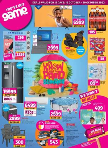 Game catalogue  - 19/10/2022 - 30/10/2022.
