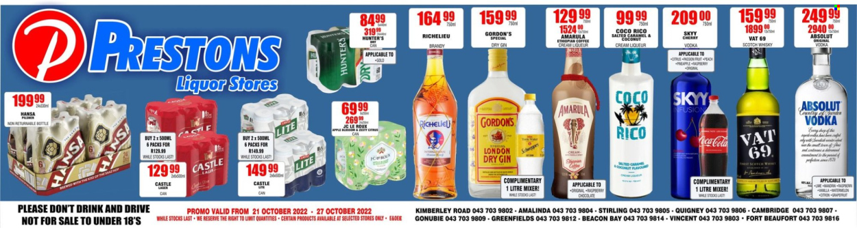 Prestons Liquor Stores specials - 21/10/2022 - 27/10/2022. Page 1