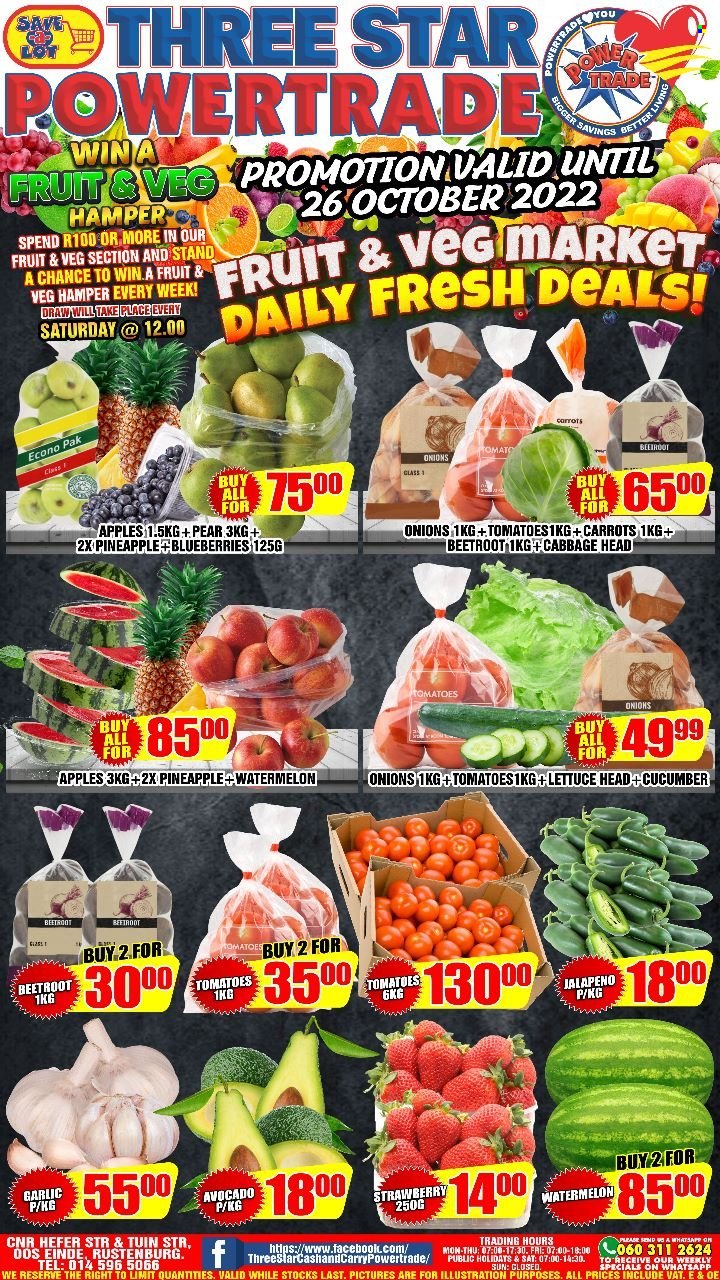 Three Star Cash and Carry specials - 19/10/2022 - 26/10/2022. Page 1