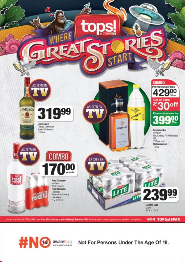 TOPS at SPAR specials - 25/10/2022 - 06/11/2022. Page 1