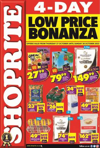 Shoprite catalogue  - 27/10/2022 - 30/10/2022.