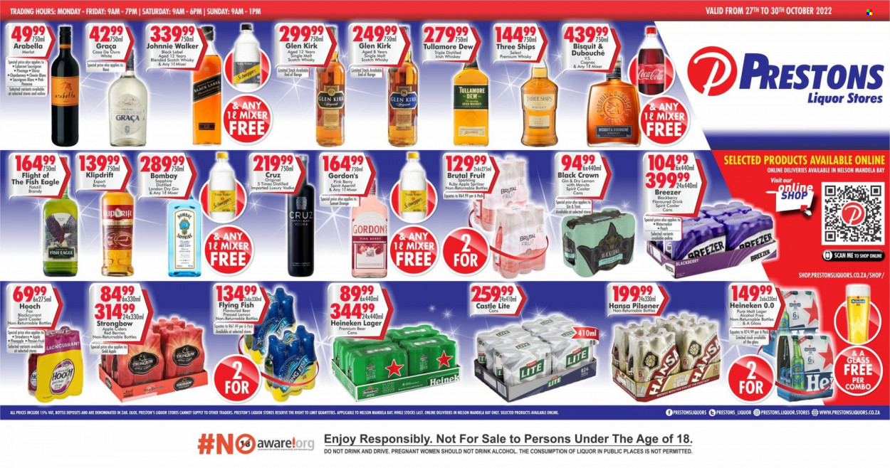 Prestons Liquor Stores specials - 27/10/2022 - 30/10/2022. Page 1