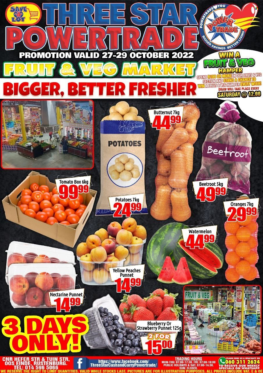 Three Star Cash and Carry specials - 27/10/2022 - 29/10/2022. Page 1