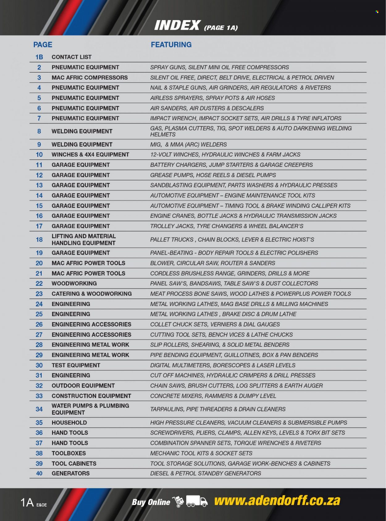 Adendorff Machinery Mart specials. Page 2