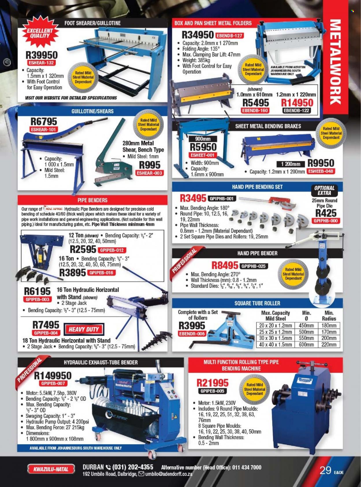 Adendorff Machinery Mart specials. Page 31