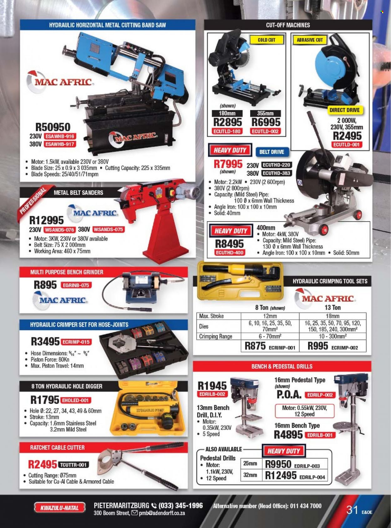 Adendorff Machinery Mart specials. Page 33