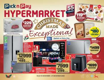 Pick n Pay Hypermarket catalogue  - 15/11/2022 - 27/12/2022.