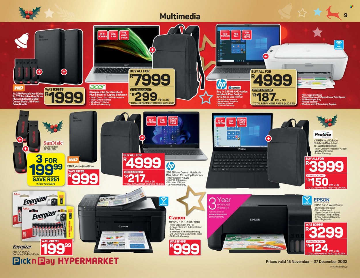 Pick n Pay Hypermarket specials - 15/11/2022 - 27/12/2022. Page 9