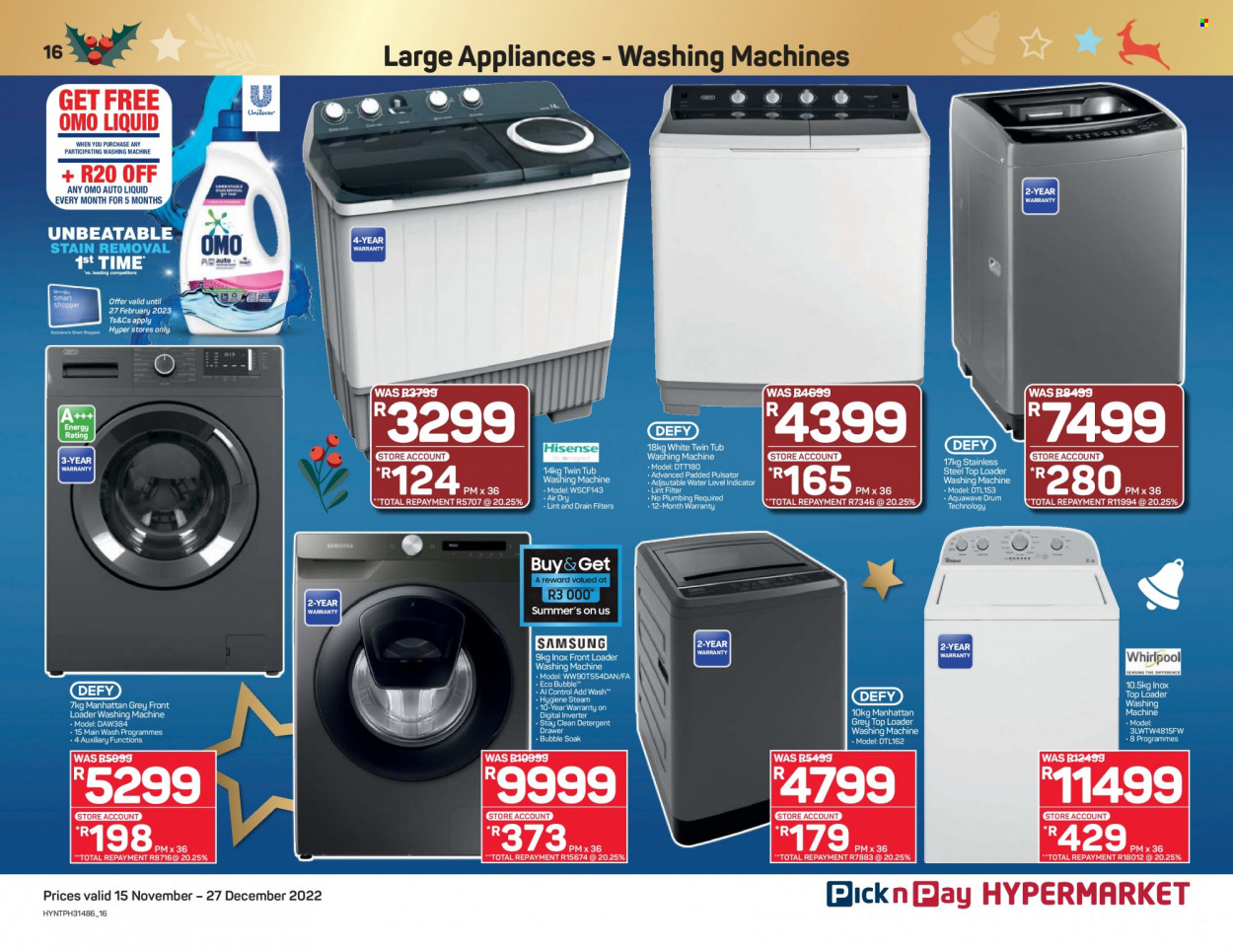 Pick n Pay Hypermarket specials - 15/11/2022 - 27/12/2022. Page 16