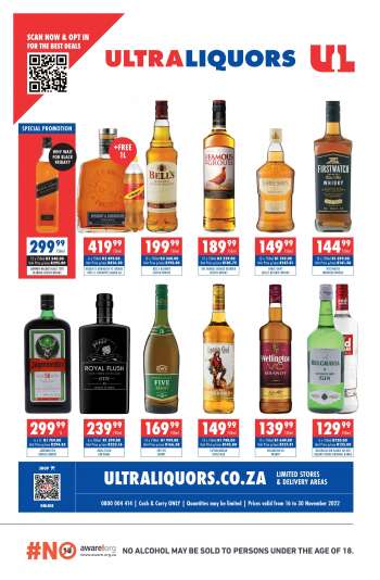 Ultra Liquors catalogue  - 16/11/2022 - 30/11/2022.
