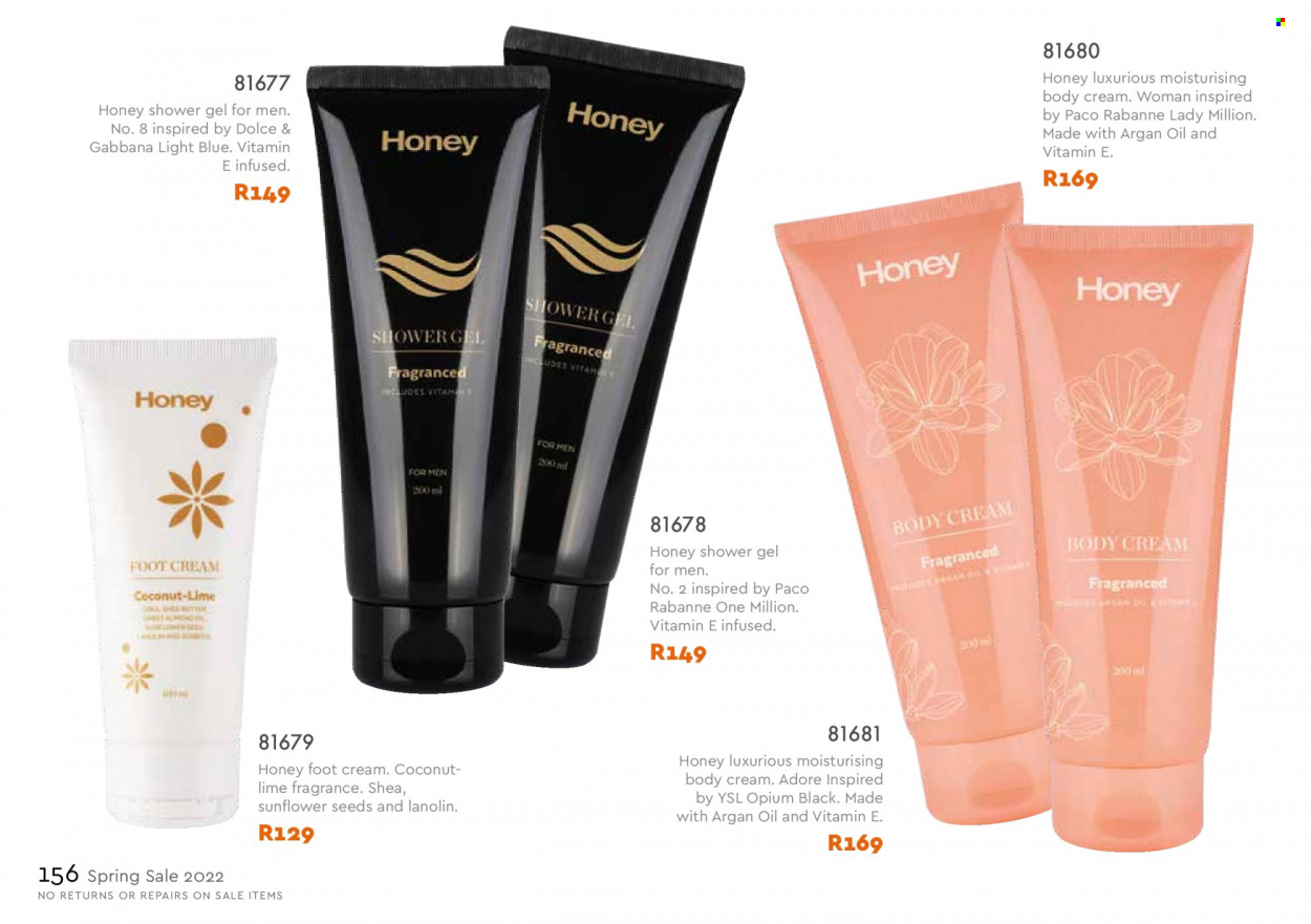 Honey specials. Page 158