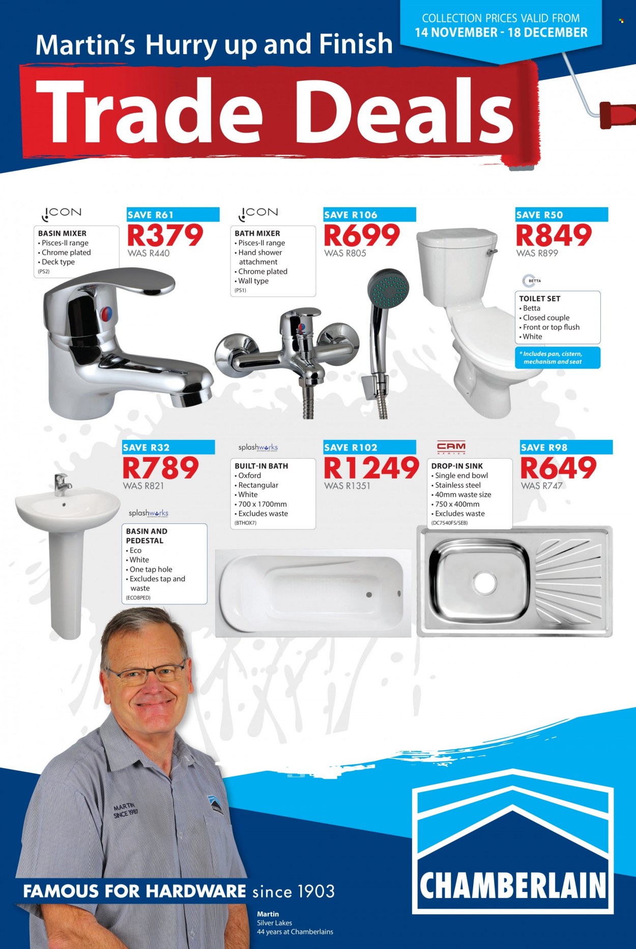 Chamberlain specials - 14/11/2022 - 18/12/2022. Page 1