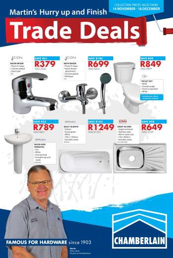 Chamberlain catalogue  - 14/11/2022 - 18/12/2022.