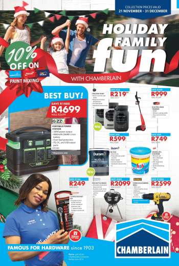 Chamberlain catalogue  - 21/11/2022 - 31/12/2022.