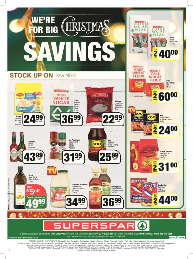 SPAR specials - 22/11/2022 - 05/12/2022. Page 12