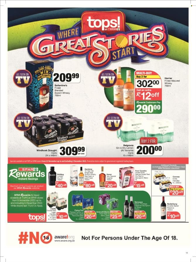 SPAR specials - 22/11/2022 - 05/12/2022. Page 13