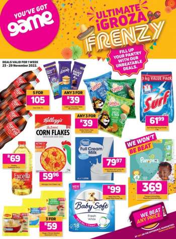 Game catalogue  - 23/11/2022 - 29/11/2022.