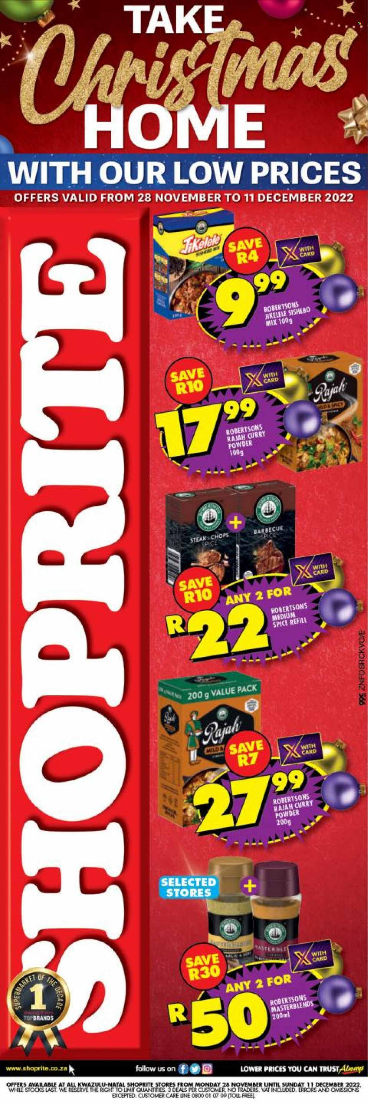 Shoprite specials - 28/11/2022 - 11/12/2022. Page 1