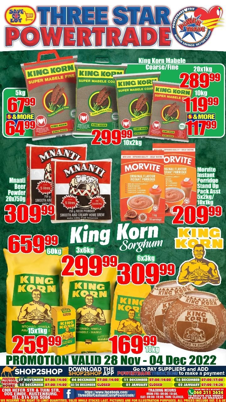 Three Star Cash and Carry specials - 28/11/2022 - 04/12/2022. Page 1