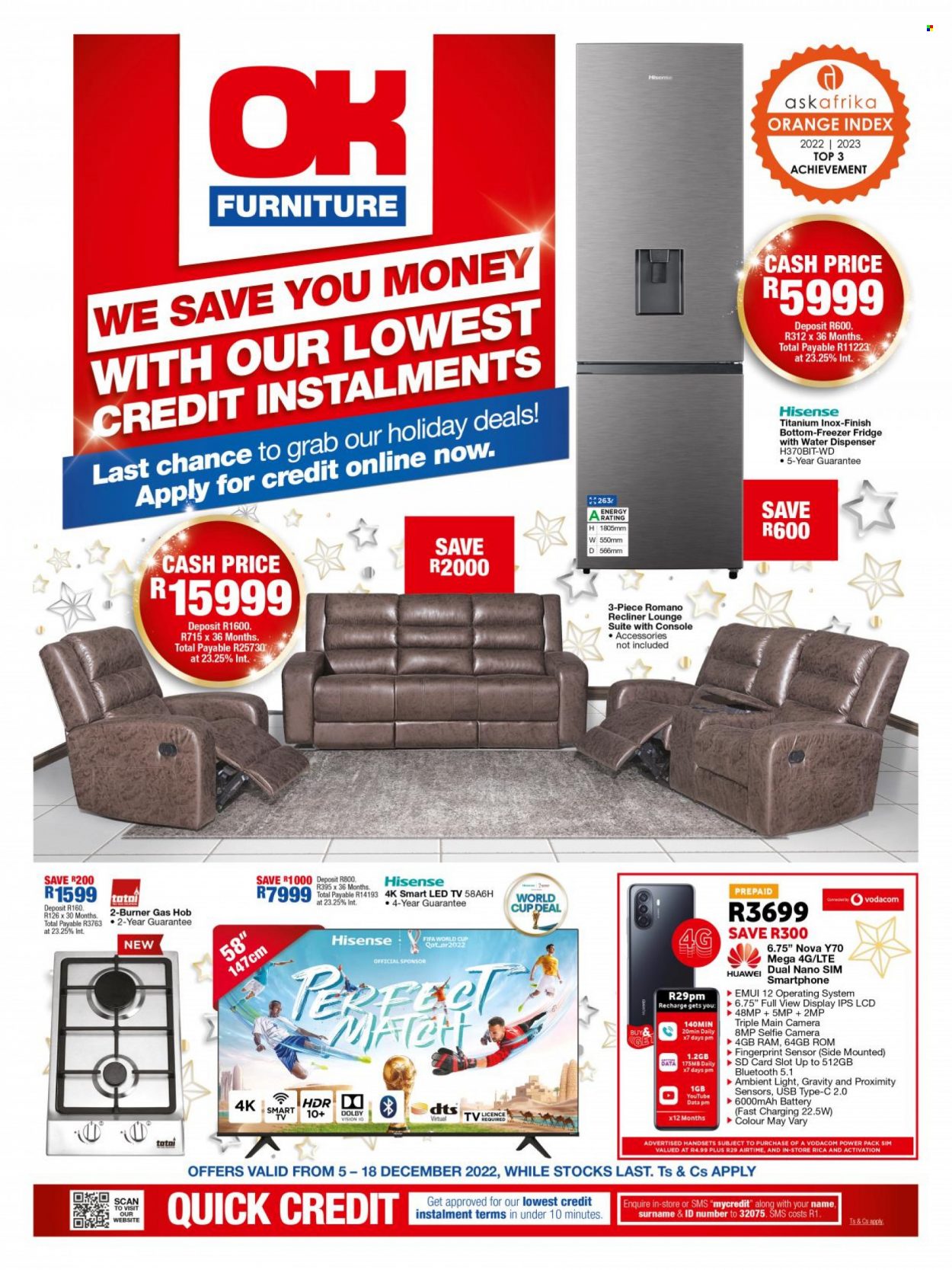 OK Furniture specials - 05/12/2022 - 18/12/2022. Page 1