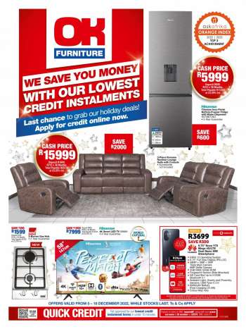 OK Furniture catalogue  - 05/12/2022 - 18/12/2022.