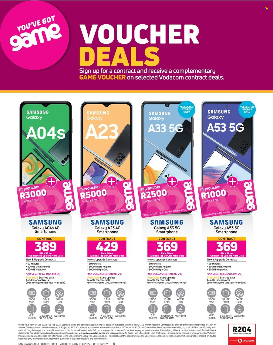 Game specials - 07/12/2022 - 06/02/2023. Page 5