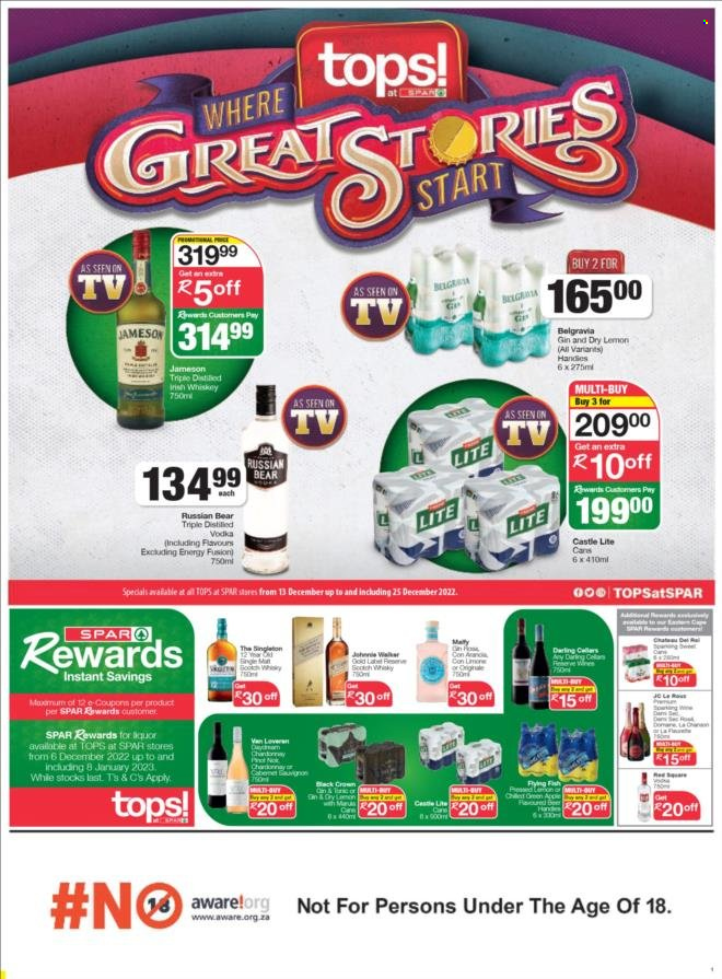TOPS at SPAR specials - 13/12/2022 - 25/12/2022. Page 1