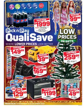 Pick n Pay QualiSave catalogue  - 14/11/2022 - 25/12/2022.