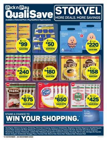 Pick n Pay QualiSave catalogue  - 14/11/2022 - 25/12/2022.