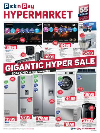 Pick n Pay Hypermarket catalogue  - 16/12/2022 - 16/12/2022.