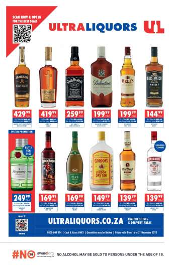 Ultra Liquors catalogue  - 16/12/2022 - 31/12/2022.