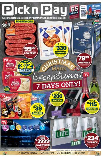 Pick n Pay catalogue  - 19/12/2022 - 25/12/2022.